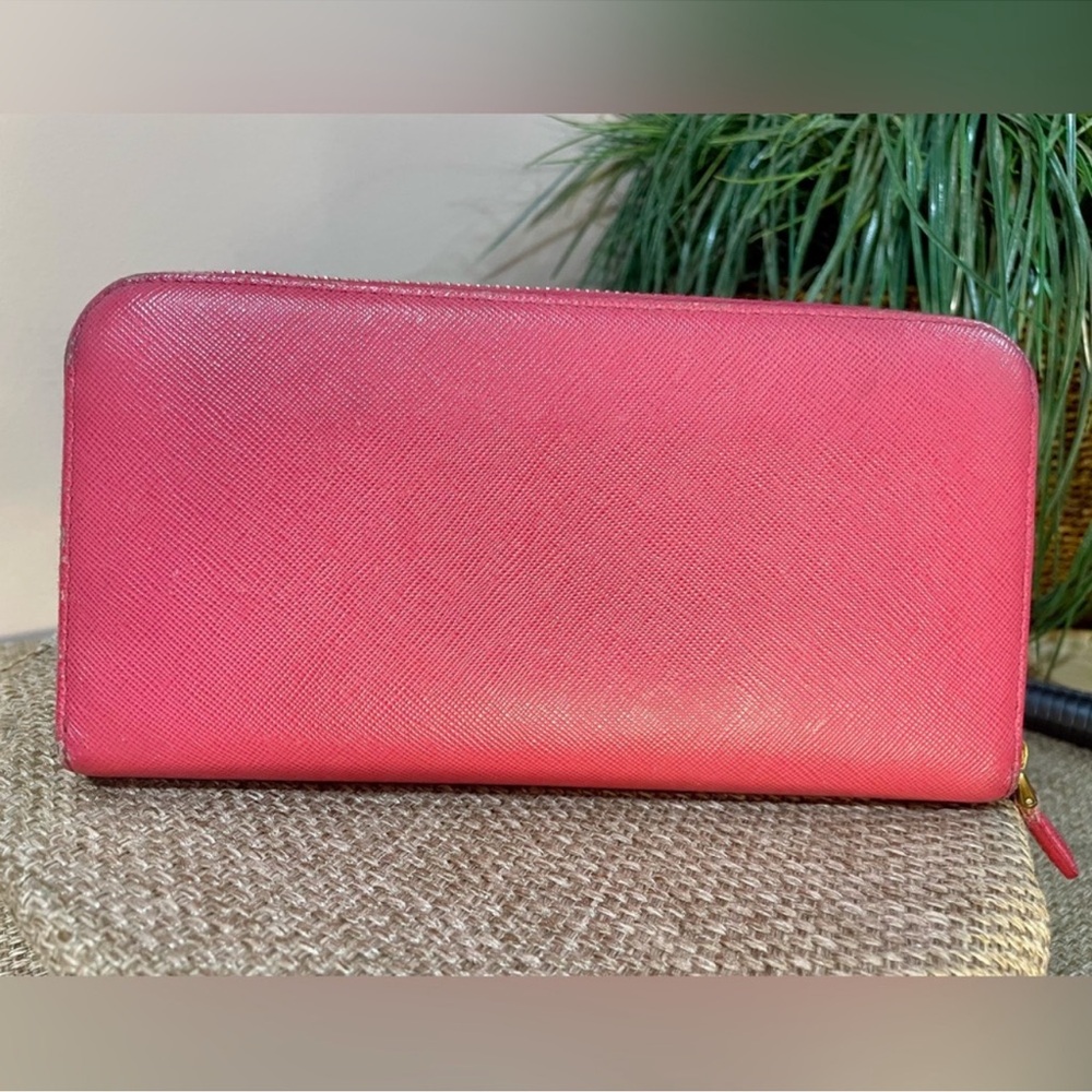 Prada Bow Pink Zip Around Long Wallet Wallet with Bow Accent and Gold
Hardware - Picture 2 of 15